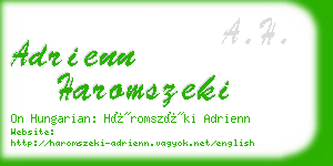 adrienn haromszeki business card